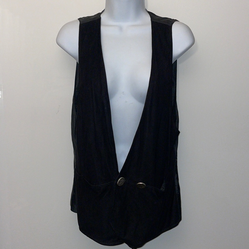 Vintage black J Gerard Design Studio suede vest Small